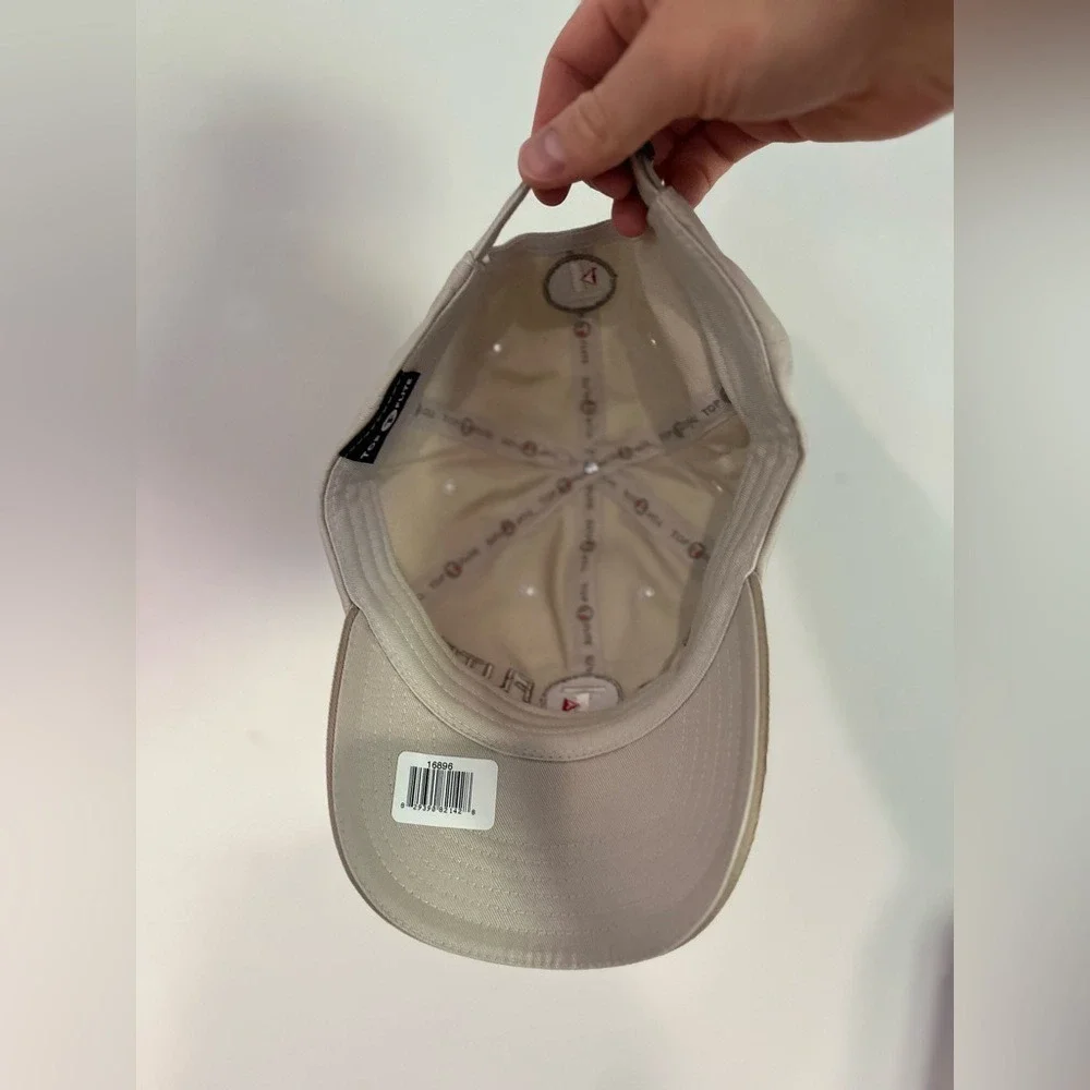 Top‎ Flite Strata Golf Hat Beige Embroidered Adjustable Strapback Cap